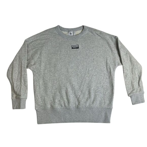 Adidas ORIGINALS Men's‎ Crew Neck Sweatshirt Heather Grey Logo Comfy Size Small - Picture 1 of 8